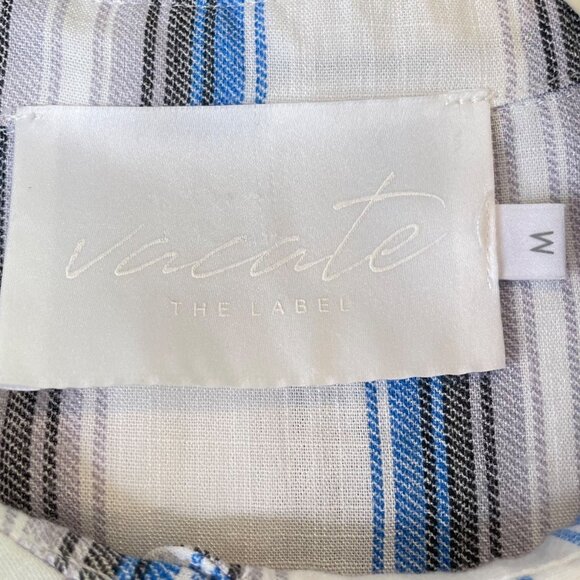 Vacate the Label Striped Faux Wrap Long Sleeve Shirt, M - Picture 6 of 7